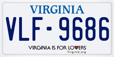 VA license plate VLF9686