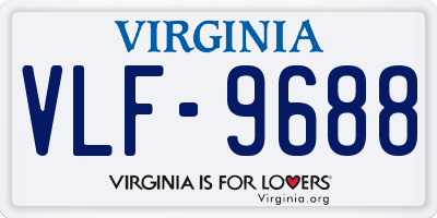 VA license plate VLF9688