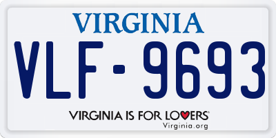 VA license plate VLF9693