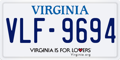 VA license plate VLF9694