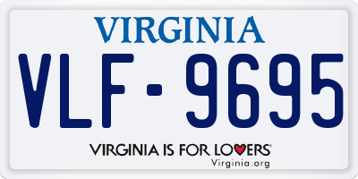 VA license plate VLF9695