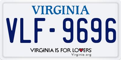 VA license plate VLF9696