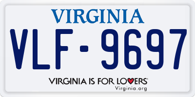 VA license plate VLF9697