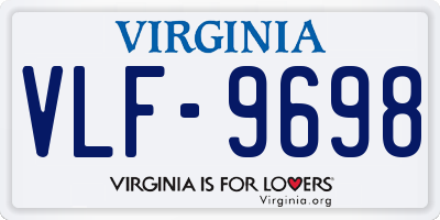 VA license plate VLF9698