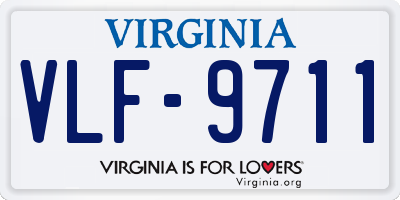 VA license plate VLF9711