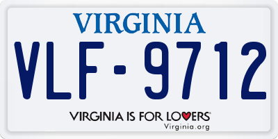 VA license plate VLF9712