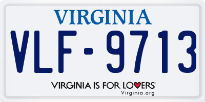 VA license plate VLF9713