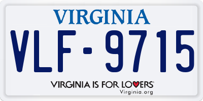 VA license plate VLF9715