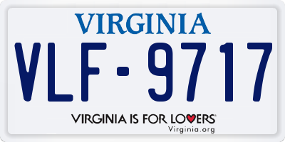 VA license plate VLF9717