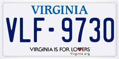 VA license plate VLF9730