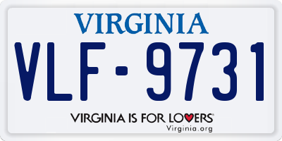 VA license plate VLF9731