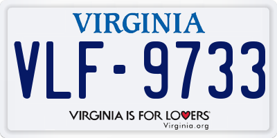 VA license plate VLF9733