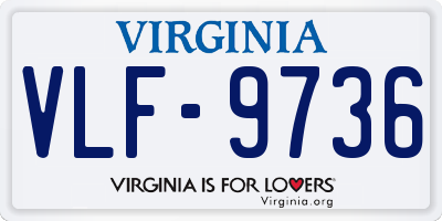 VA license plate VLF9736