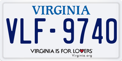 VA license plate VLF9740