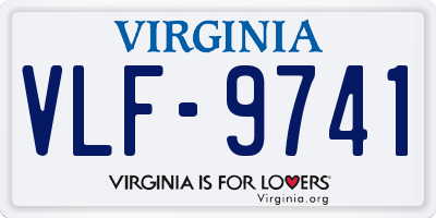VA license plate VLF9741