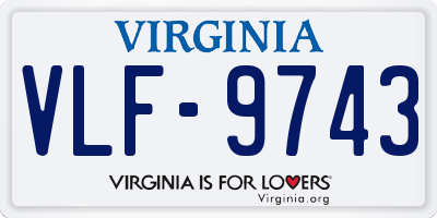 VA license plate VLF9743