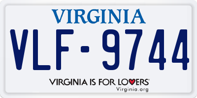VA license plate VLF9744