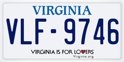 VA license plate VLF9746