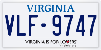 VA license plate VLF9747