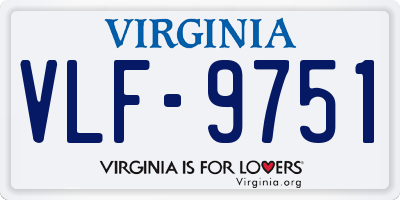 VA license plate VLF9751