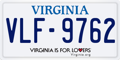 VA license plate VLF9762