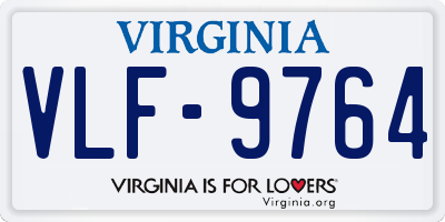 VA license plate VLF9764