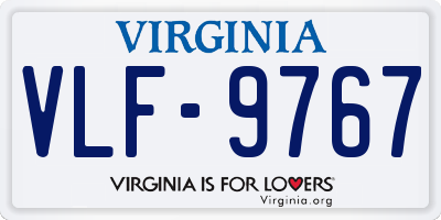 VA license plate VLF9767