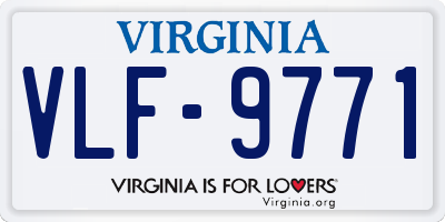 VA license plate VLF9771