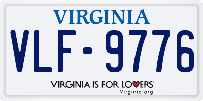 VA license plate VLF9776