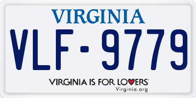 VA license plate VLF9779