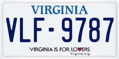 VA license plate VLF9787