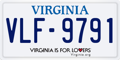 VA license plate VLF9791