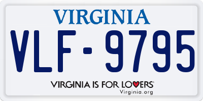 VA license plate VLF9795