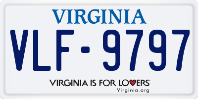 VA license plate VLF9797