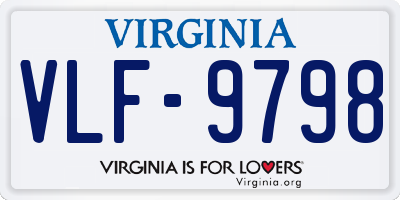 VA license plate VLF9798
