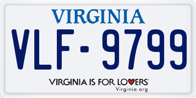 VA license plate VLF9799