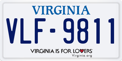 VA license plate VLF9811