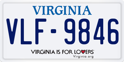 VA license plate VLF9846