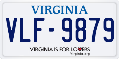 VA license plate VLF9879