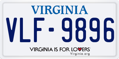 VA license plate VLF9896