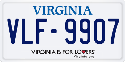 VA license plate VLF9907