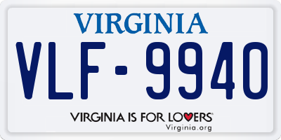 VA license plate VLF9940