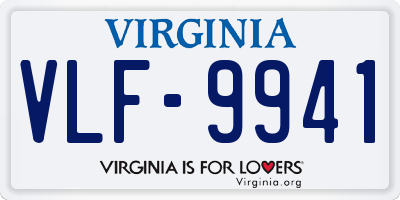 VA license plate VLF9941