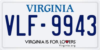 VA license plate VLF9943