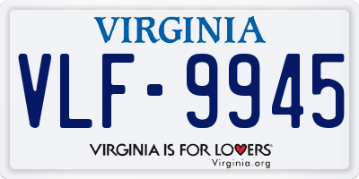 VA license plate VLF9945