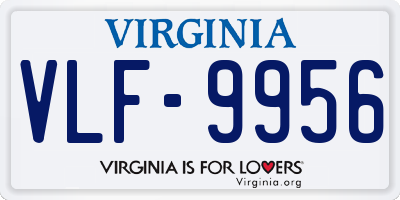 VA license plate VLF9956