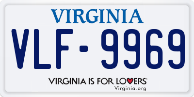 VA license plate VLF9969