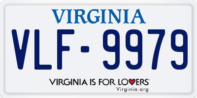 VA license plate VLF9979