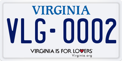 VA license plate VLG0002