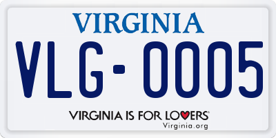 VA license plate VLG0005